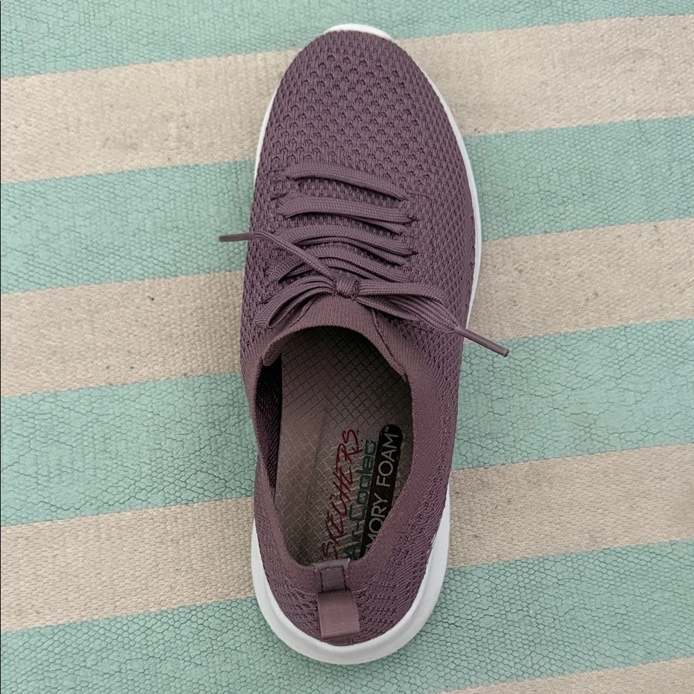 Skechers Women's Purple Ultra Flex Knit Statements - Picture 4 of 7
